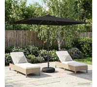 vidaXL Parasol da giardino con luci LED e base 200 x 300 cm Poliestere