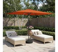 vidaXL Parasol da giardino con luci LED e base 200 x 300 cm Poliestere