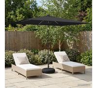 vidaXL Parasol da giardino con luci LED e base 200 x 300 cm Poliestere