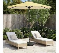 vidaXL Parasol da giardino con luci LED e base 230 x 230 cm Poliestere