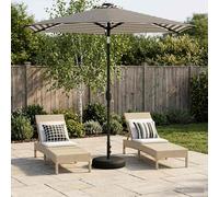 vidaXL Parasol da giardino con luci LED e base 230 x 230 cm Poliestere