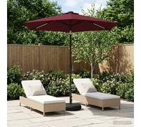 vidaXL Parasol da giardino con luci LED e base 230 x 230 cm Poliestere