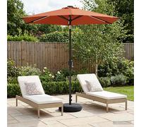 vidaXL Parasol da giardino con luci LED e base 230 x 230 cm Poliestere