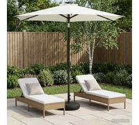 vidaXL Parasol da giardino con luci LED e base 230 x 230 cm Poliestere