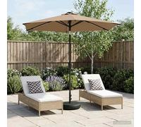 vidaXL Parasol da giardino con luci LED e base 230 x 230 cm Poliestere