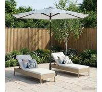 vidaXL Parasol da giardino con luci LED e base 270 x 270 cm Poliestere