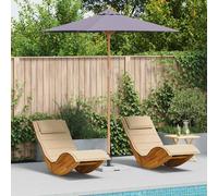 vidaXL Parasol da Giardino Grigio Scuro 240x260 cm in Bambù