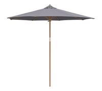 vidaXL 270 cm grigio scuro ombrellone da patio con meccanismo di inclinazione regolabile | Tessuto resistente ai raggi UV Design pieghevole stile minimalista ideale per uso esterno Perfetto balcone e