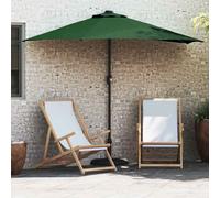 vidaXL Parasol da giardino metà Verde Media