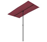 vidaXL Ombrellone da Esterni con Palo in Alluminio Parasole Protezione per Il Sole Telo Protettivo Tenda Accessori da Esterni 180x110cm bordò