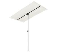 vidaXL Ombrellone da Esterni Palo in Alluminio Parasole Protezione per Il Sole Telo Protettivo Tenda Accessori da Esterni 180x110cm Bianco Sabbia