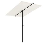 vidaXL Ombrellone da Esterni e Palo in Alluminio Parasole Protezione per il Sole Telo Protettivo Tenda Accessori da Esterni 2x1,5 m Bianco Sabbia