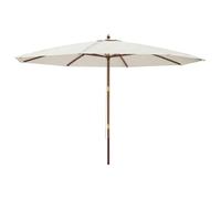 vidaXL Ombrellone da Giardino con Palo in Legno Sabbia 400x273 cm