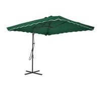 vidaXL Ombrellone da Esterni con Palo in Acciaio 250x250cm Verde Parasole Telo