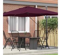vidaXL Parasol Roma a braccio Rosso e Nero 352 x 251 x 260 cm