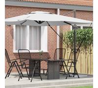 vidaXL Parasol Roma Beige 286 x 284 x 265 cm Alluminio e Poliestere