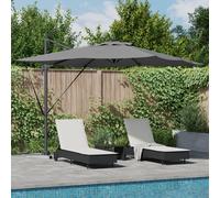 vidaXL Parasol Roma Cantilever con blocco 286 x 285 x 270 cm Alluminio