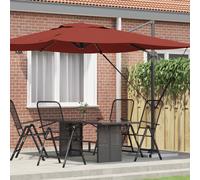 vidaXL Parasol Roma Cantilever Terracotta 286x285x265 cm in Alluminio