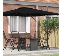 vidaXL Parasol Roma Nero 286 x 284 x 265 cm Alluminio e Poliestere