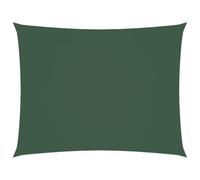 vidaXL Parasole a Vela Ombra Tenda da Sole Elegante Moderna Anti UV Giardino Frangisole Terrazza Balcone Oxford Rettangolare 3,5x5 m Verde Scuro