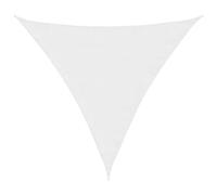 vidaXL Parasole a Vela Ombra Tenda da Sole Elegante Moderna Anti UV Giardino Frangisole Terrazza Balcone Oxford Triangolare 5x5x5 m Bianco