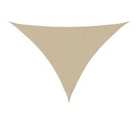 vidaXL Parasole a Vela Ombra Tenda da Sole Elegante Moderna Anti UV Giardino Frangisole Terrazza Balcone Oxford Triangolare 4x5x5 m Beige