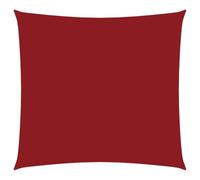 vidaXL Parasole a Vela Ombra Tenda da Sole Elegante Moderna Anti UV Giardino Frangisole Terrazza Balcone in Tela Oxford Quadrato 3x3 m Rosso