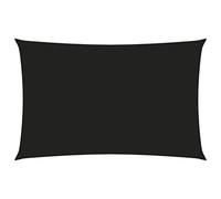 vidaXL Parasole a Vela Ombra Tenda da Sole Elegante Moderna Anti UV Giardino Frangisole Terrazza Balcone Oxford Rettangolare 5x8 m Nero