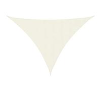 vidaXL Parasole a Vela Ombra Tenda da Sole Elegante Moderna Anti UV Giardino Frangisole Terrazza Balcone Oxford Triangolare 5x5x6 m Crema