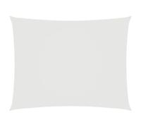vidaXL Parasole a Vela Ombra Tenda da Sole Elegante Moderna Anti UV Giardino Frangisole Terrazza Balcone in Tessuto Oxford Rettangolare 6x7 m Bianco