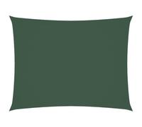 vidaXL Parasole a Vela Ombra Tenda da Sole Elegante Moderna Anti UV Giardino Frangisole Terrazza Balcone Oxford Rettangolare 3,5x4,5 m Verde Scuro