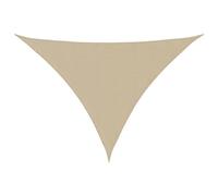 vidaXL Parasole a Vela Ombra Tenda da Sole Elegante Moderna Anti UV Giardino Frangisole Terrazza Balcone Oxford Triangolare 4x5x6,4 m Beige