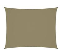 vidaXL Parasole a Vela Ombra Tenda da Sole Elegante Moderna Anti UV Giardino Frangisole Terrazza Balcone Oxford Rettangolare 6x8 m Beige