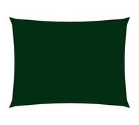 vidaXL Parasole a Vela Ombra Tenda da Sole Elegante Moderna Anti UV Giardino Frangisole Terrazza Balcone Oxford Rettangolare 2x4 m Verde Scuro