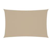 vidaXL Parasole a Vela Ombra Tenda da Sole Elegante Moderna Anti UV Giardino Frangisole Terrazza Balcone Oxford Rettangolare 4x7 m Beige