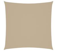 vidaXL Parasole a Vela Ombra Tenda da Sole Elegante Moderna Anti UV Giardino Frangisole Terrazza Balcone in Tela Oxford Quadrata 4x4 m Beige