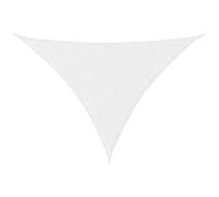 vidaXL Parasole a Vela Ombra Tenda da Sole Elegante Moderna Anti UV Giardino Frangisole Terrazza Balcone Oxford Triangolare 3,5x3,5x4,9 m Bianco
