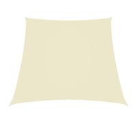 vidaXL Parasole a Vela Ombra Tenda da Sole Elegante Moderna Anti UV Giardino Frangisole Terrazza Balcone in Tessuto Oxford a Trapezio 2/4x3 m Crema