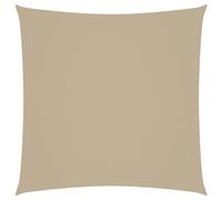 vidaXL Parasole a Vela Ombra Tenda da Sole Elegante Moderna Anti UV Giardino Frangisole Terrazza Balcone in Tela Oxford Quadrato 6x6 m Beige