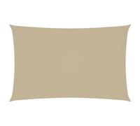 vidaXL Parasole a Vela Ombra Tenda da Sole Elegante Moderna Anti UV Giardino Frangisole Terrazza Balcone Oxford Rettangolare 2x5 m Beige