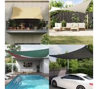 vidaXL Parasole a Vela Oxford Rettangolare 6x7 m Beige