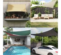 vidaXL Parasole a Vela Oxford Triangolare 4x5x6,4 m Nero