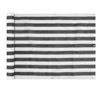 vidaXL Parasole Balcone Impermeabile HDPE 90x400 cm Bianco Antracite Paravento