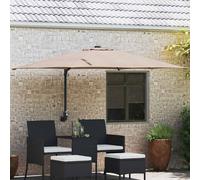 vidaXL Parasole da Giardino a Muro Tortora 247 cm