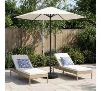 vidaXL Parasole da Giardino con Base 230 x 230 cm Poliestere