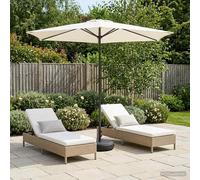 vidaXL Parasole da Giardino con Base 270 x 270 cm Poliestere