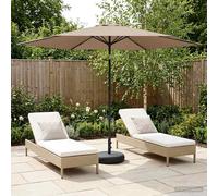 vidaXL Parasole da Giardino con Base 300 x 300 cm Poliestere