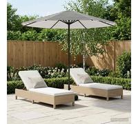vidaXL Parasole da Giardino con Base Rettangolare 2,3 x 2,3 m
