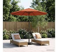 vidaXL Parasole da Giardino con Base Rettangolare 2,3 x 2,3 m