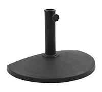 vidaXL Base per Parasole Semicircolare Poliresina 9kg Nero Supporto Ombrellone